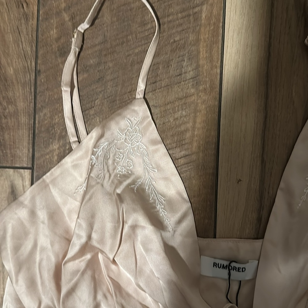 Rumored Cream Chemise with Plunging V-Neck - Picture 12 of 12